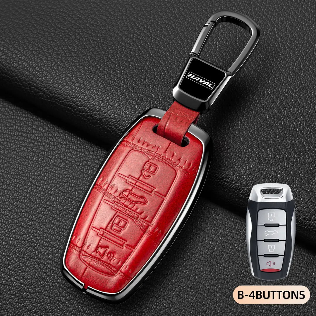 Suitable for Haval Raptor Key Case, Genuine Leather Second-Generation Big Dog, Haval H6, Shenshou, Xiaolong Max, Cool Dog, Xiaolong Shell Cover