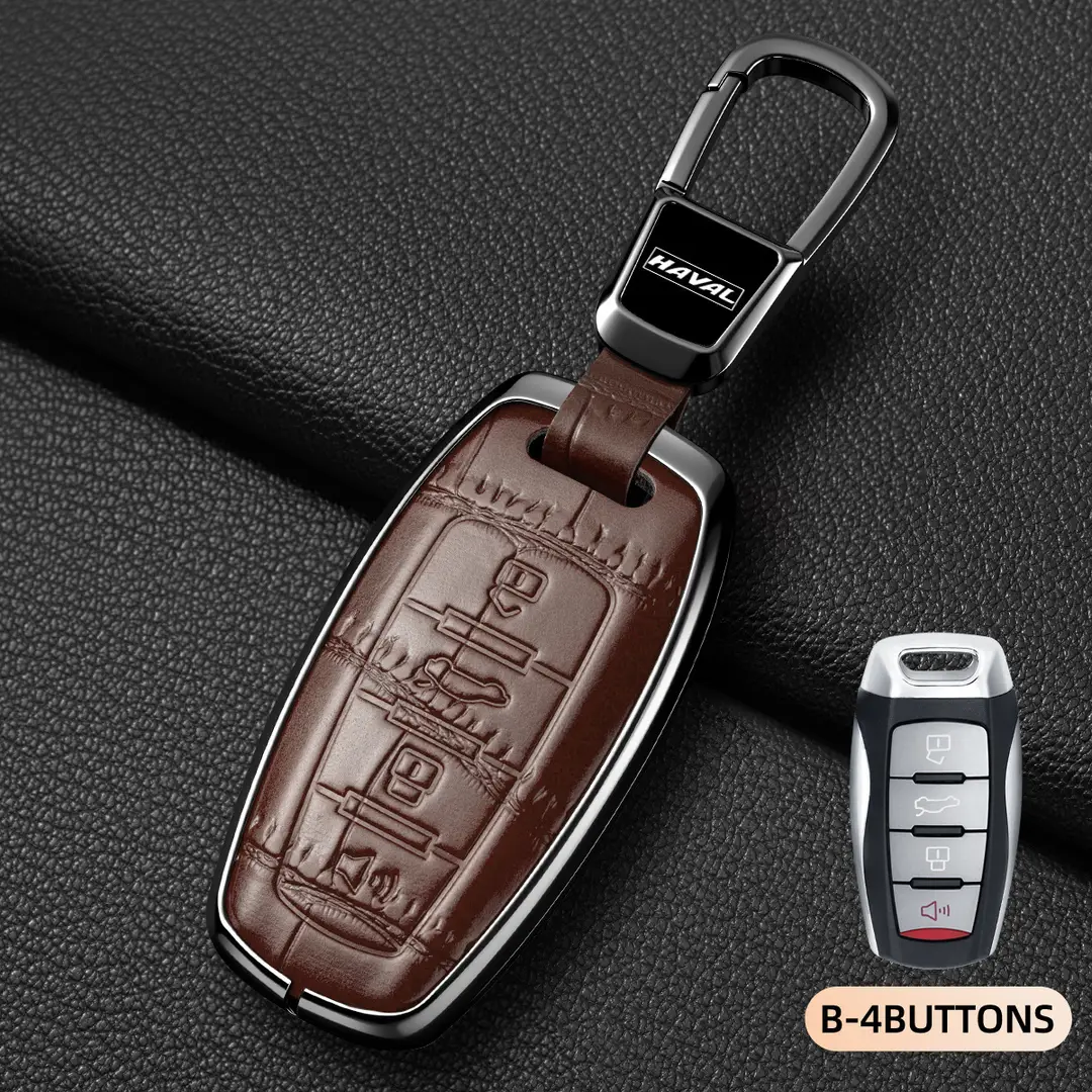 Suitable for Haval Raptor Key Case, Genuine Leather Second-Generation Big Dog, Haval H6, Shenshou, Xiaolong Max, Cool Dog, Xiaolong Shell Cover