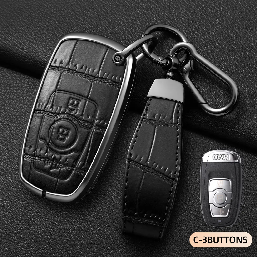 Suitable for Haval Raptor Key Case, Genuine Leather Second-Generation Big Dog, Haval H6, Shenshou, Xiaolong Max, Cool Dog, Xiaolong Shell Cover