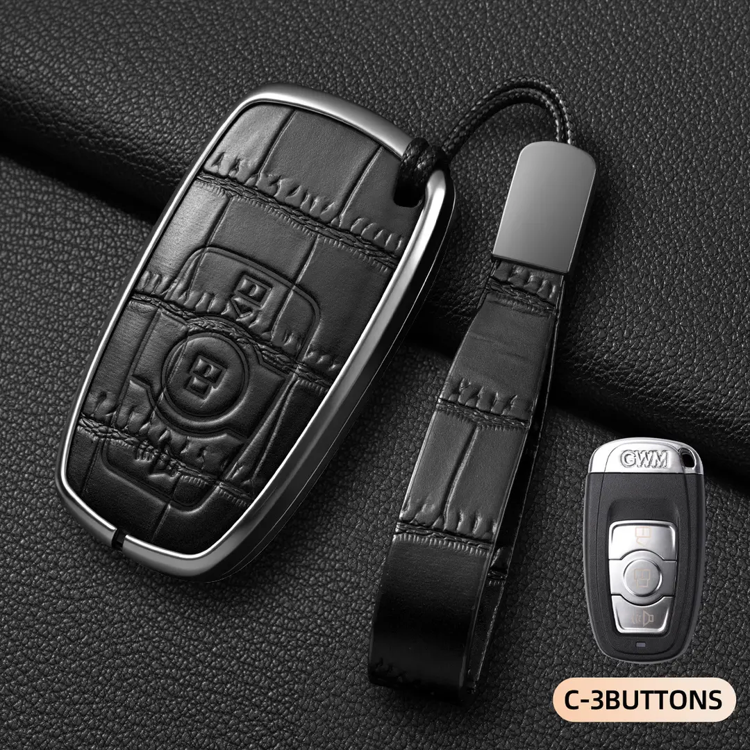 Suitable for Haval Raptor Key Case, Genuine Leather Second-Generation Big Dog, Haval H6, Shenshou, Xiaolong Max, Cool Dog, Xiaolong Shell Cover