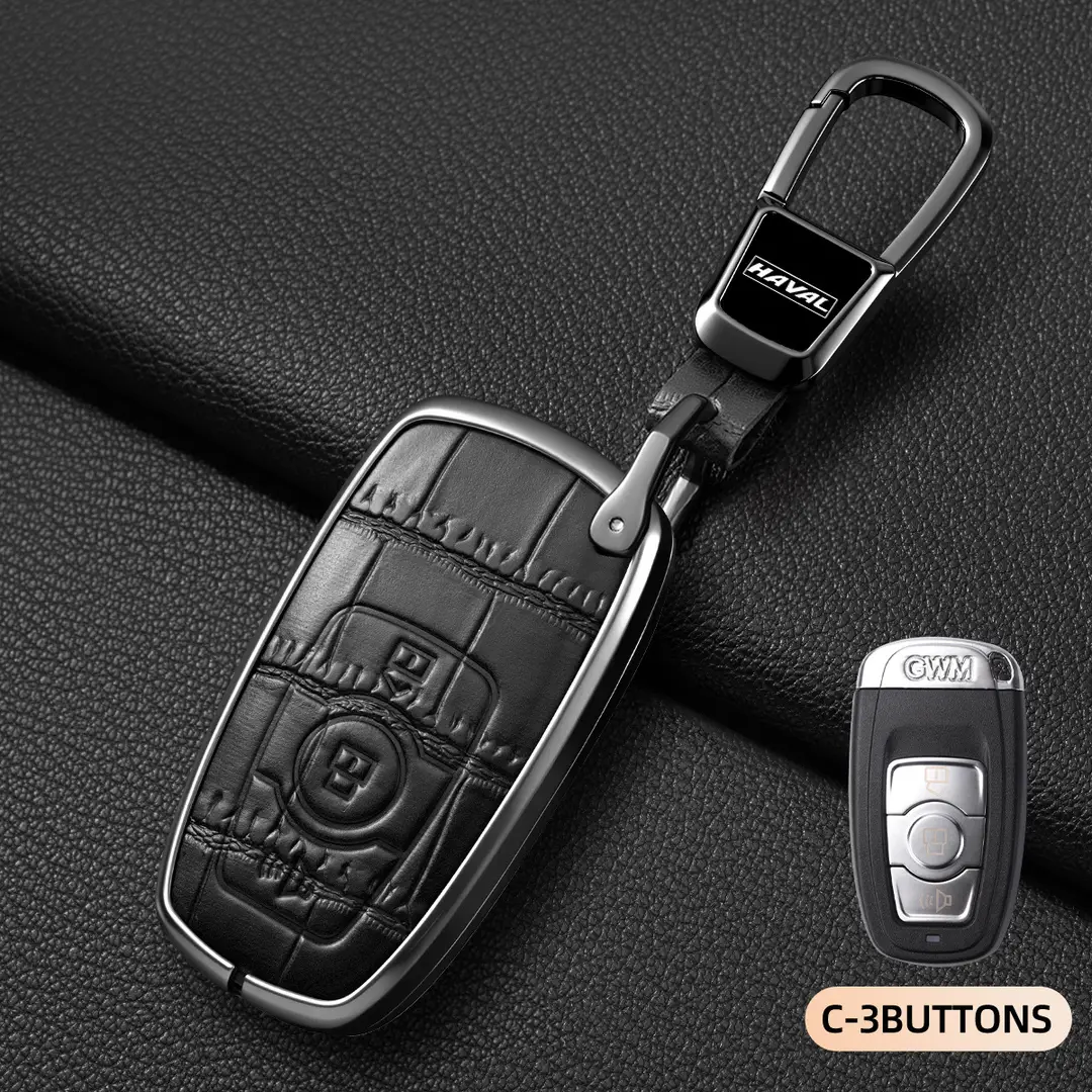Suitable for Haval Raptor Key Case, Genuine Leather Second-Generation Big Dog, Haval H6, Shenshou, Xiaolong Max, Cool Dog, Xiaolong Shell Cover