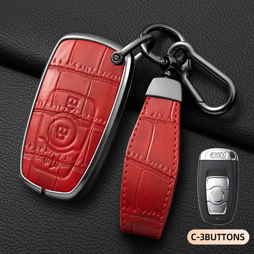 Suitable for Haval Raptor Key Case, Genuine Leather Second-Generation Big Dog, Haval H6, Shenshou, Xiaolong Max, Cool Dog, Xiaolong Shell Cover