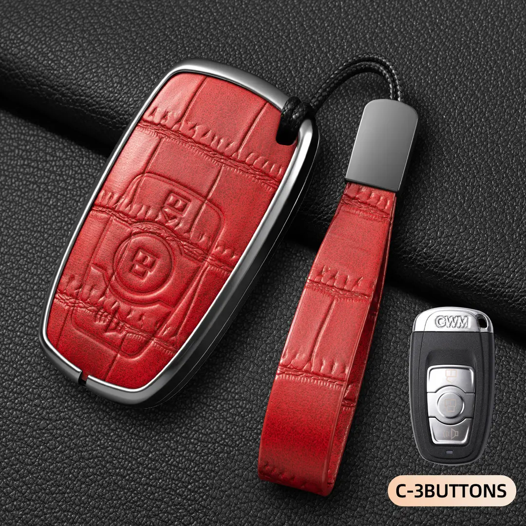 Suitable for Haval Raptor Key Case, Genuine Leather Second-Generation Big Dog, Haval H6, Shenshou, Xiaolong Max, Cool Dog, Xiaolong Shell Cover