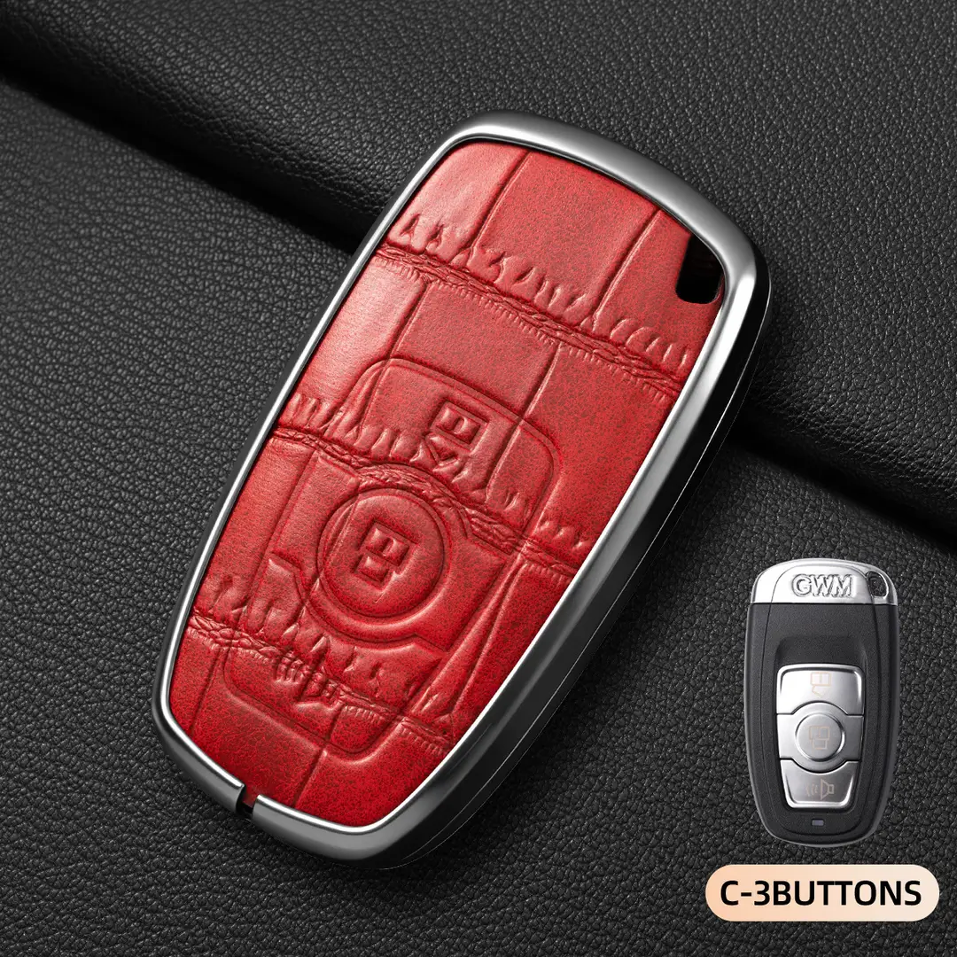 Suitable for Haval Raptor Key Case, Genuine Leather Second-Generation Big Dog, Haval H6, Shenshou, Xiaolong Max, Cool Dog, Xiaolong Shell Cover