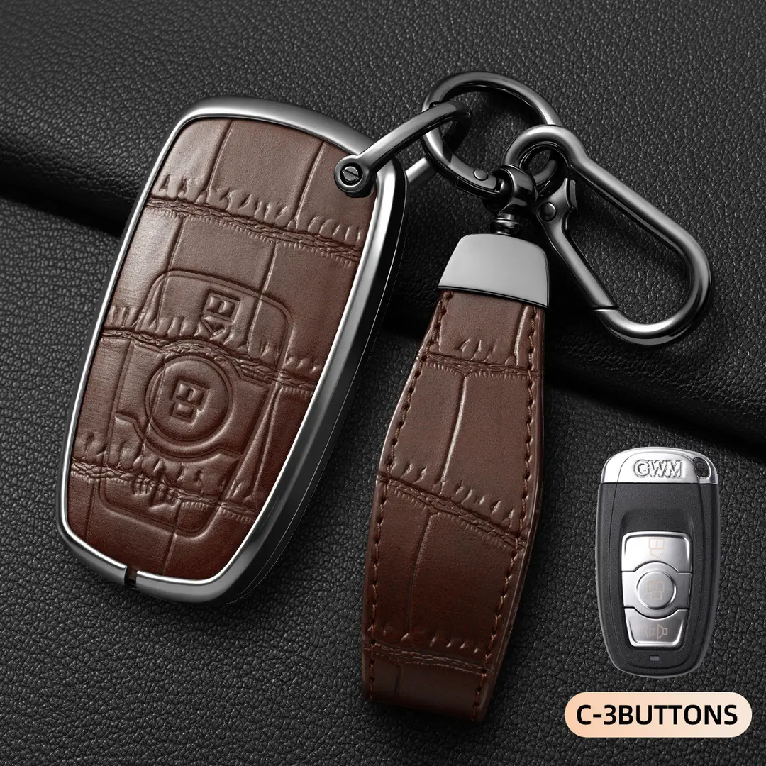 Suitable for Haval Raptor Key Case, Genuine Leather Second-Generation Big Dog, Haval H6, Shenshou, Xiaolong Max, Cool Dog, Xiaolong Shell Cover