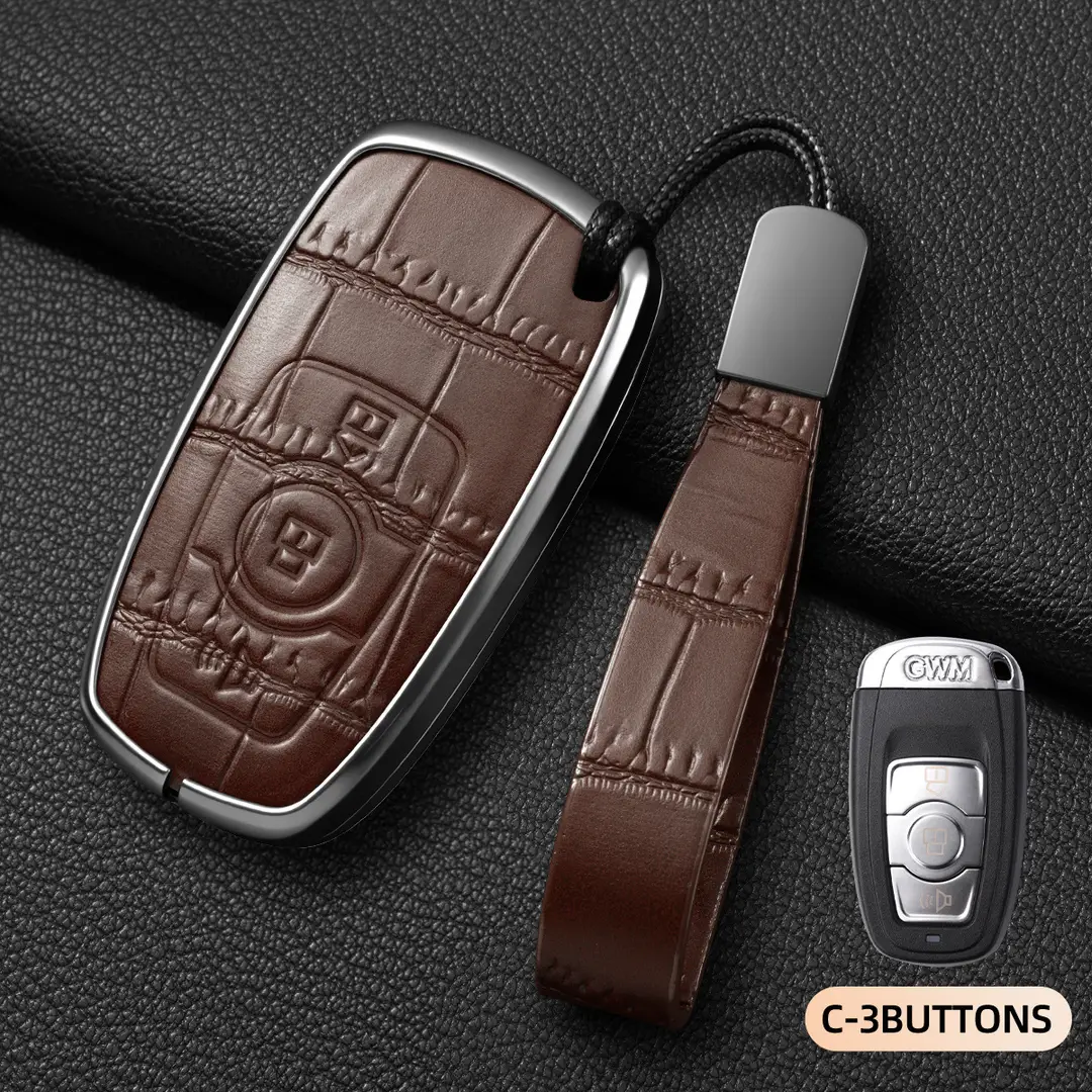 Suitable for Haval Raptor Key Case, Genuine Leather Second-Generation Big Dog, Haval H6, Shenshou, Xiaolong Max, Cool Dog, Xiaolong Shell Cover