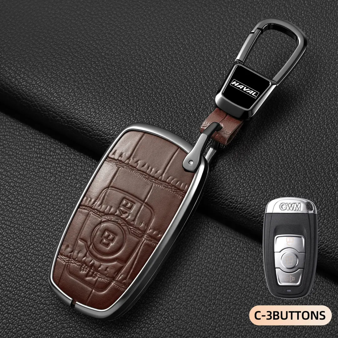 Suitable for Haval Raptor Key Case, Genuine Leather Second-Generation Big Dog, Haval H6, Shenshou, Xiaolong Max, Cool Dog, Xiaolong Shell Cover