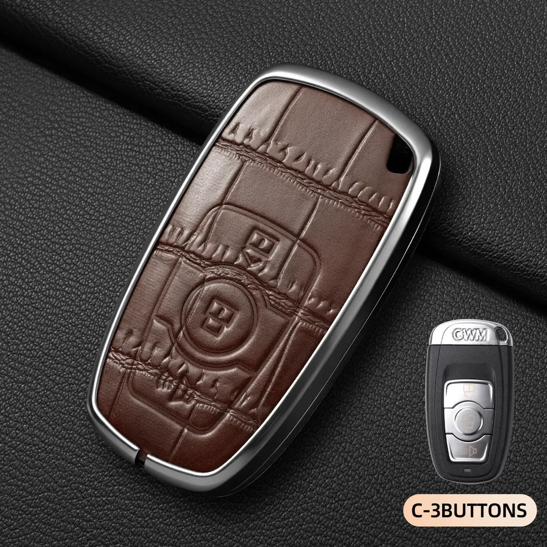 Suitable for Haval Raptor Key Case, Genuine Leather Second-Generation Big Dog, Haval H6, Shenshou, Xiaolong Max, Cool Dog, Xiaolong Shell Cover