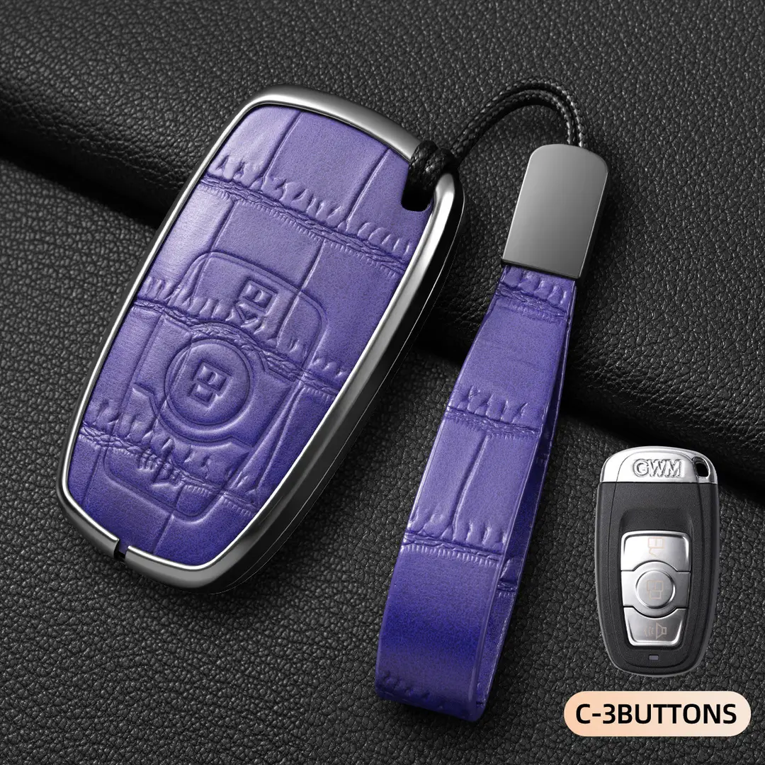 Suitable for Haval Raptor Key Case, Genuine Leather Second-Generation Big Dog, Haval H6, Shenshou, Xiaolong Max, Cool Dog, Xiaolong Shell Cover