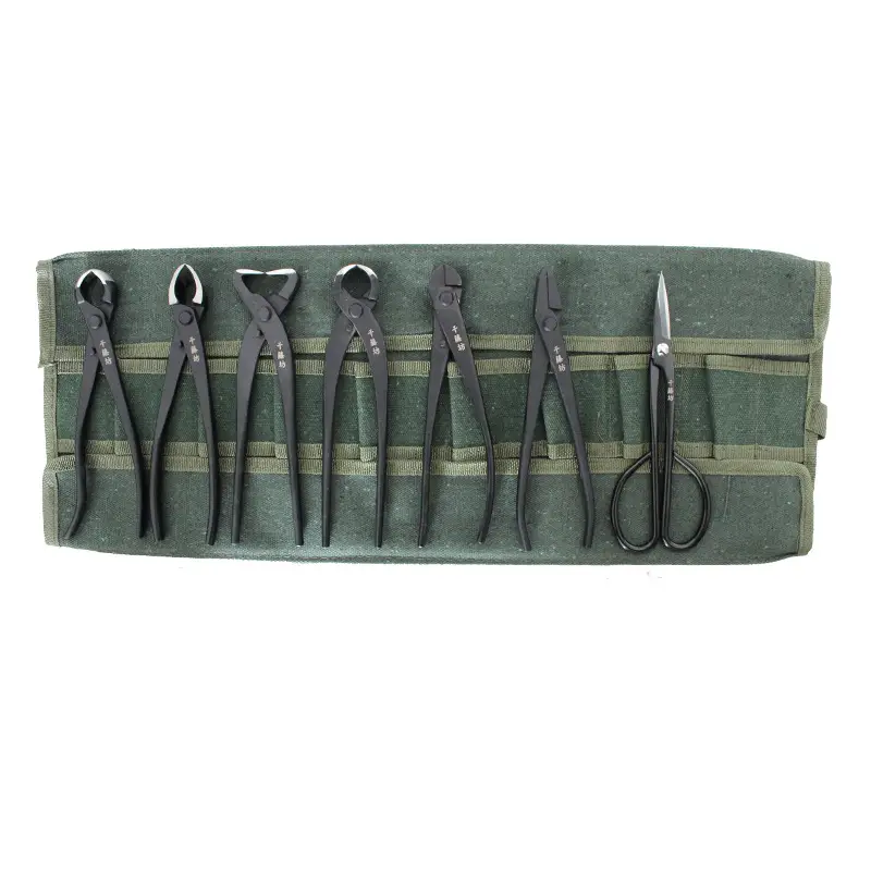 Qiantengfang Composite Steel 210mm Bonsai Tool Set Ball Pliers Diagonal Cutter Rod Cutting Pliers Wire Cutting Leaf Bud Shears