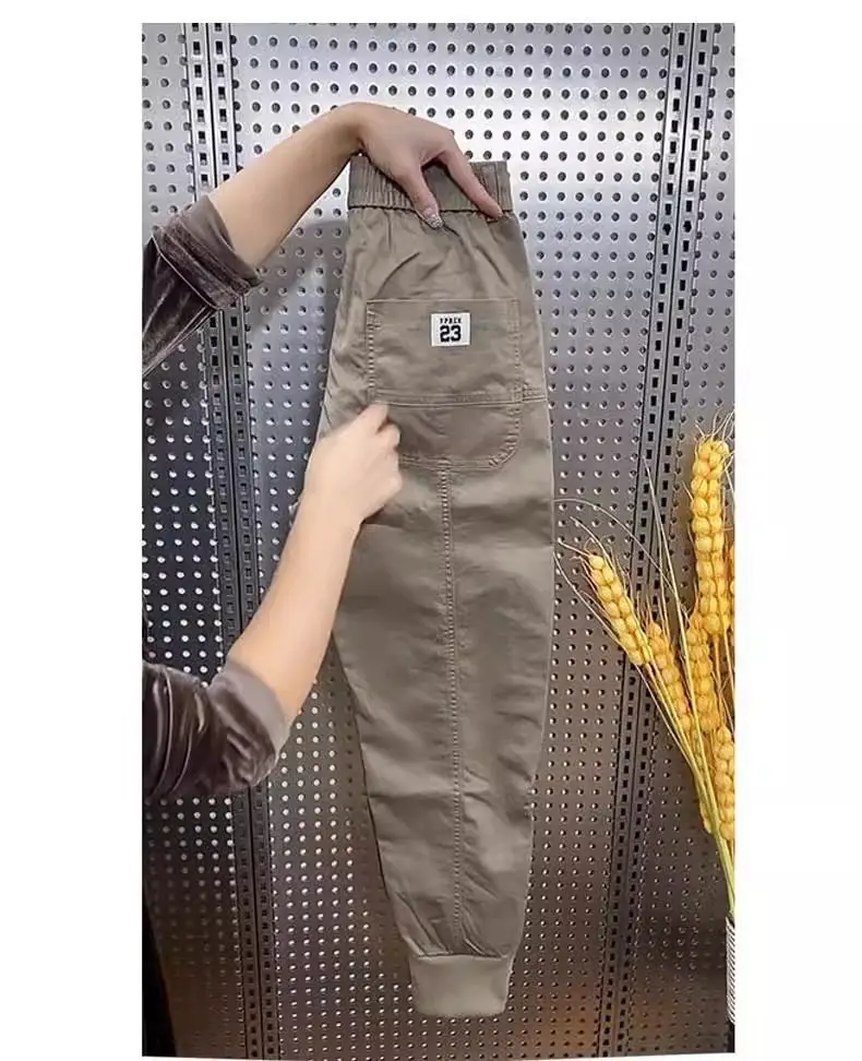 Autumn and Winter Men's Trendy Brand Fleece-Lined Casual Pants, Slim Fit Versatile Thickened Jogger Pants, Luxury High-End Warm Harem Pants — feature 7