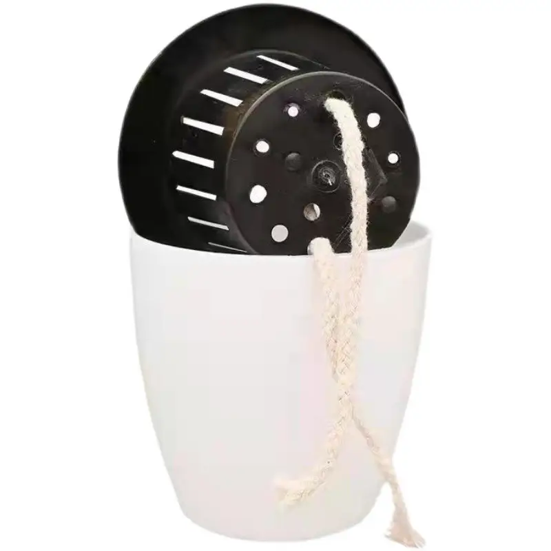 Self-Watering Flower Pot for Lazy People, Automatic Water-Absorbing Pot for Green Plants, Hydroponic Plant Pot, No Need to Water, Plastic Imitation Ceramic Self-Absorbing Pot