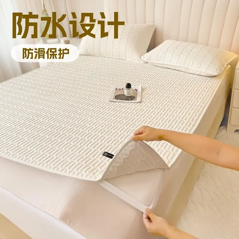Cross-Border Waterproof Mattress Pad, Four-Season Bed Protector, Quilted Cotton Bed Sheet, Non-Slip Protective Pad, Bed Cover, Foreign Trade Wholesale