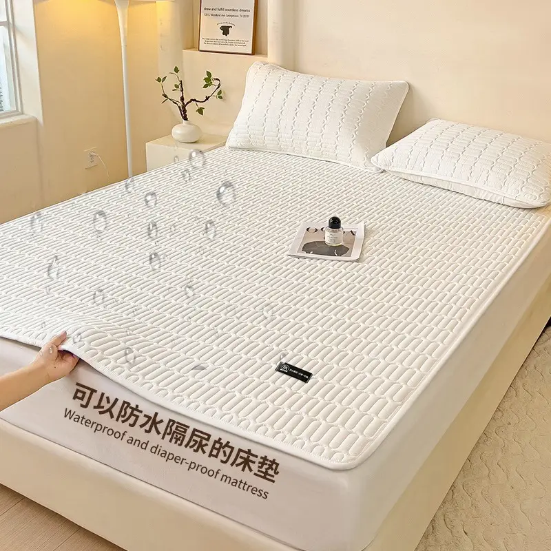 Cross-Border Waterproof Mattress Pad, Four-Season Bed Protector, Quilted Cotton Bed Sheet, Non-Slip Protective Pad, Bed Cover, Foreign Trade Wholesale