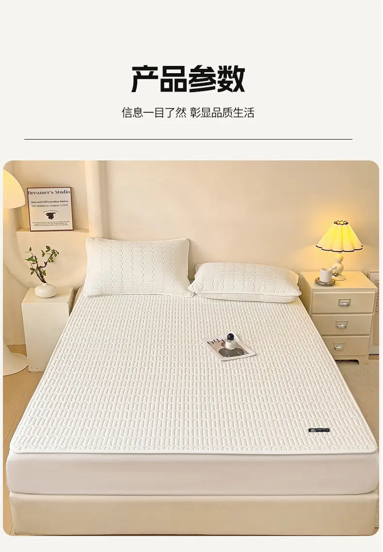 Cross-Border Waterproof Mattress Pad, Four-Season Bed Protector, Quilted Cotton Bed Sheet, Non-Slip Protective Pad, Bed Cover, Foreign Trade Wholesale — feature 21