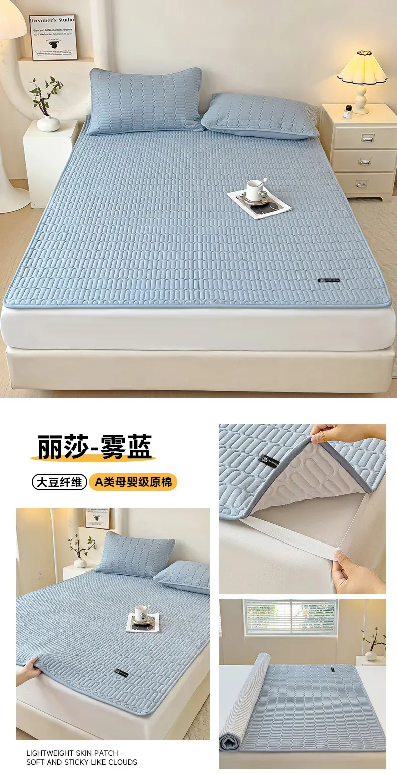 Cross-Border Waterproof Mattress Pad, Four-Season Bed Protector, Quilted Cotton Bed Sheet, Non-Slip Protective Pad, Bed Cover, Foreign Trade Wholesale — feature 26