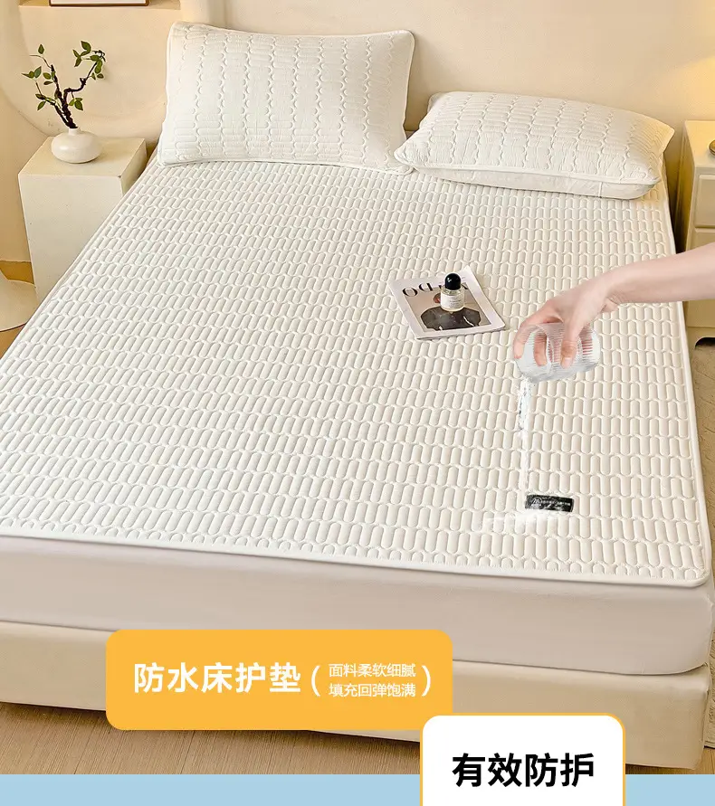 Cross-Border Waterproof Mattress Pad, Four-Season Bed Protector, Quilted Cotton Bed Sheet, Non-Slip Protective Pad, Bed Cover, Foreign Trade Wholesale — feature 4