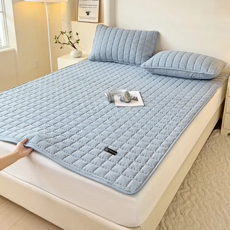 Cross-Border Waterproof Mattress Pad, Four-Season Bed Protector, Quilted Cotton Bed Sheet, Non-Slip Protective Pad, Bed Cover, Foreign Trade Wholesale