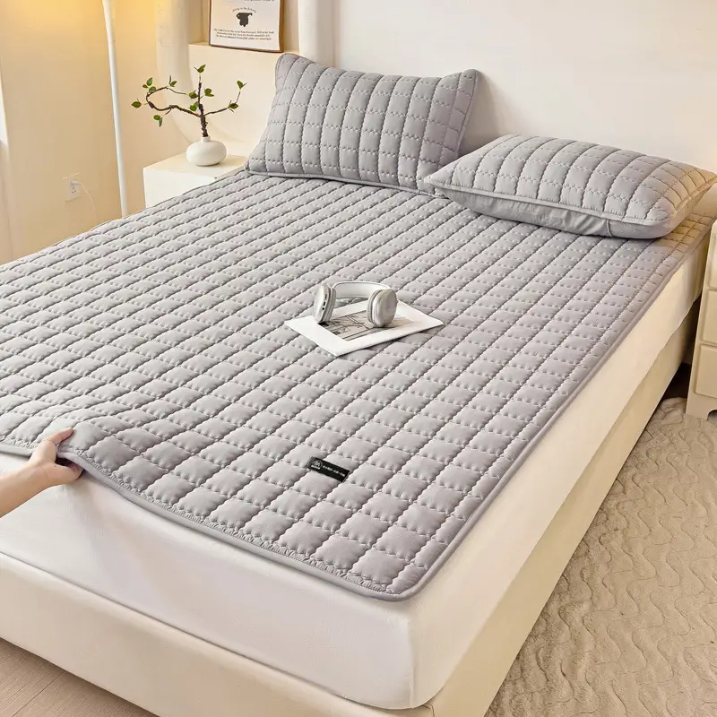 Cross-Border Waterproof Mattress Pad, Four-Season Bed Protector, Quilted Cotton Bed Sheet, Non-Slip Protective Pad, Bed Cover, Foreign Trade Wholesale
