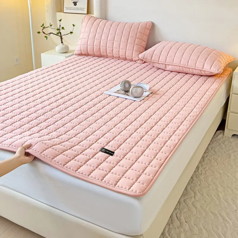 Cross-Border Waterproof Mattress Pad, Four-Season Bed Protector, Quilted Cotton Bed Sheet, Non-Slip Protective Pad, Bed Cover, Foreign Trade Wholesale