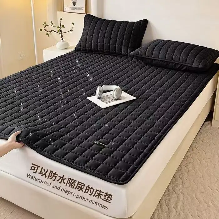 Cross-Border Waterproof Mattress Pad, Four-Season Bed Protector, Quilted Cotton Bed Sheet, Non-Slip Protective Pad, Bed Cover, Foreign Trade Wholesale
