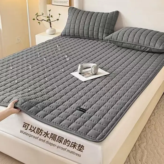 Cross-Border Waterproof Mattress Pad, Four-Season Bed Protector, Quilted Cotton Bed Sheet, Non-Slip Protective Pad, Bed Cover, Foreign Trade Wholesale