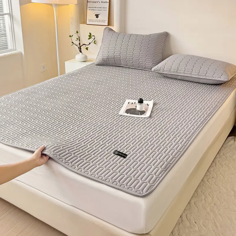 Cross-Border Waterproof Mattress Pad, Four-Season Bed Protector, Quilted Cotton Bed Sheet, Non-Slip Protective Pad, Bed Cover, Foreign Trade Wholesale