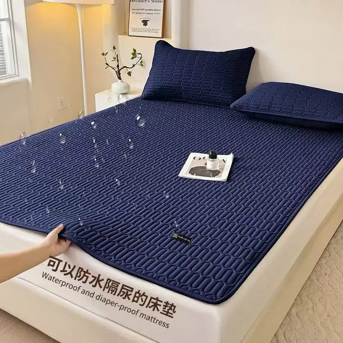 Cross-Border Waterproof Mattress Pad, Four-Season Bed Protector, Quilted Cotton Bed Sheet, Non-Slip Protective Pad, Bed Cover, Foreign Trade Wholesale
