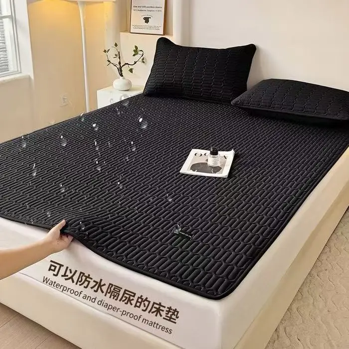 Cross-Border Waterproof Mattress Pad, Four-Season Bed Protector, Quilted Cotton Bed Sheet, Non-Slip Protective Pad, Bed Cover, Foreign Trade Wholesale