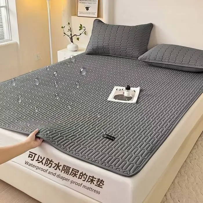 Cross-Border Waterproof Mattress Pad, Four-Season Bed Protector, Quilted Cotton Bed Sheet, Non-Slip Protective Pad, Bed Cover, Foreign Trade Wholesale