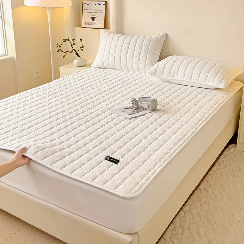 Cross-Border Waterproof Mattress Pad, Four-Season Bed Protector, Quilted Cotton Bed Sheet, Non-Slip Protective Pad, Bed Cover, Foreign Trade Wholesale