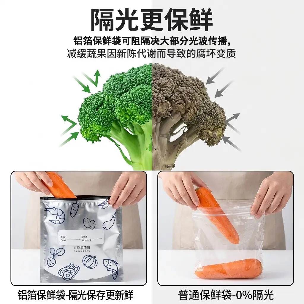 Thickened Food-Grade Preservation Bags for Refrigerator Storage, Zippered Aluminum Foil Sealing Bags for Freezing and Portioning Meat - Image 14