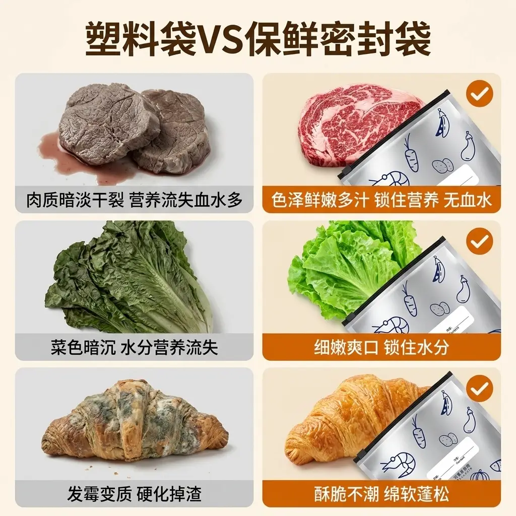 Thickened Food-Grade Preservation Bags for Refrigerator Storage, Zippered Aluminum Foil Sealing Bags for Freezing and Portioning Meat - Image 16