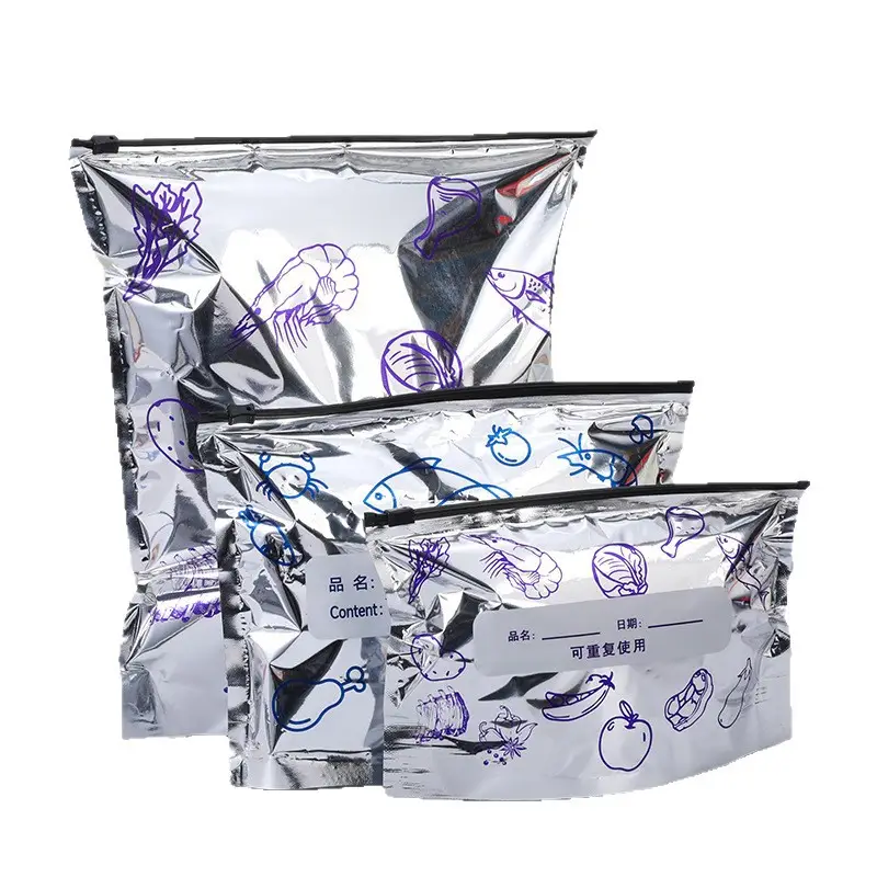 Thickened Food-Grade Preservation Bags for Refrigerator Storage, Zippered Aluminum Foil Sealing Bags for Freezing and Portioning Meat - Image 17