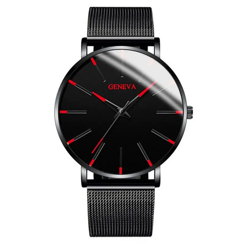 Foreign Trade E-Commerce Hot-Selling Quartz Watch with Alloy Mesh Strap, Casual and Fashionable Men's Watch, Business Men's Wristwatch Wholesale
