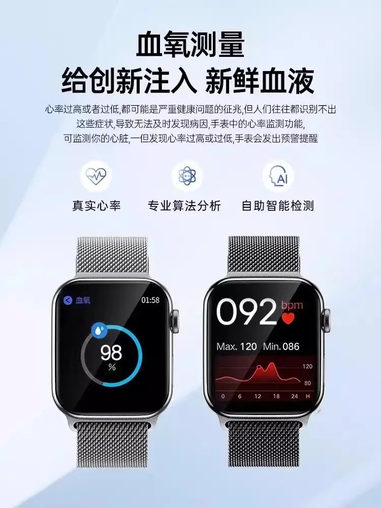 Huaqiangbei Smart Watch with Accurate Non-Invasive Blood Sugar Monitoring, Blood Lipid, Heart Rate, Blood Pressure, and Uric Acid Monitoring, Bluetooth-Enabled Watch — feature 6