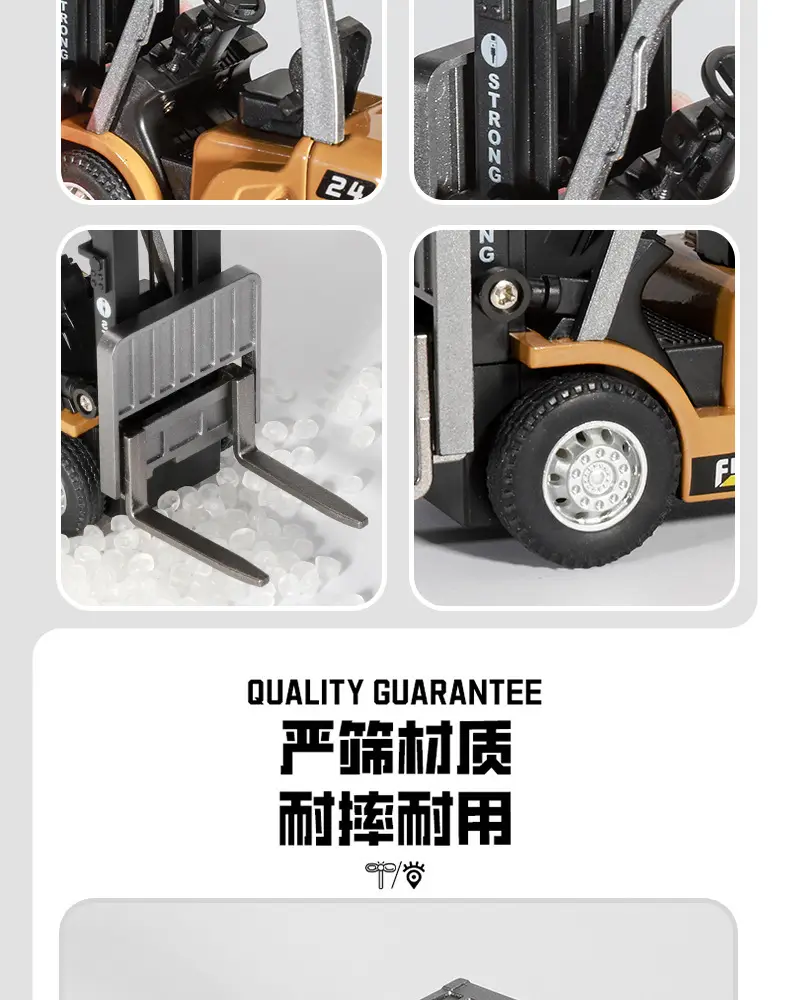 Cross-Border 1:64 Mini Alloy Forklift Remote Control Engineering Vehicle Model Toy with Adjustable Speed and Lift Function, Gift for Boys — feature 8