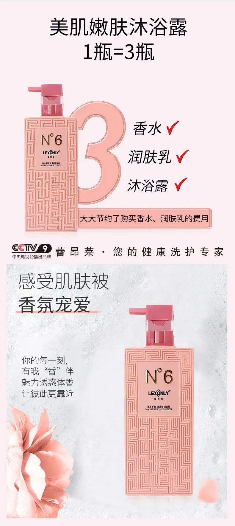 Coco Perfume Shampoo Oil Control Moisturizing Care Set Long-Lasting Unisex Anti-Dandruff Shampoo and Shower Gel — feature 8