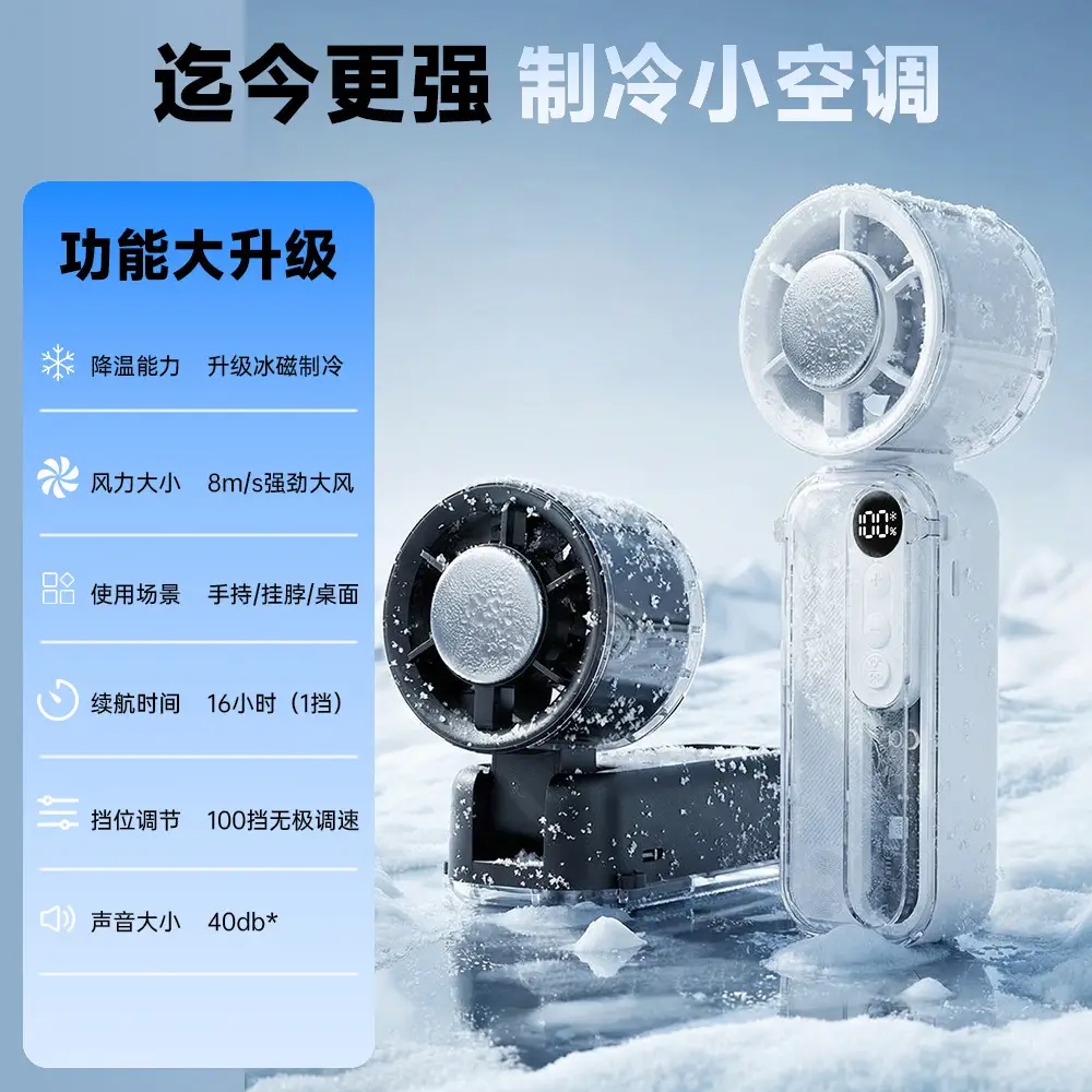 Handheld Fan, Portable Charging Mini Cartoon Desktop Fan with Strong Wind, Long Battery Life, Cooling, USB Charging Small Fan