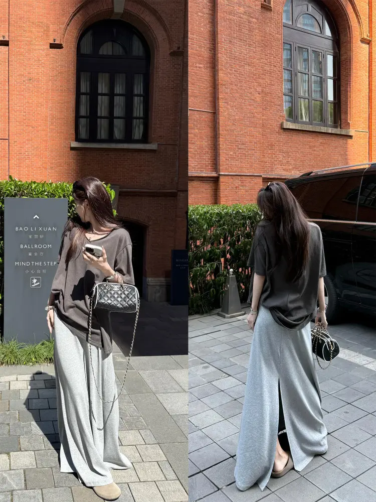 Superniniyy Mint & Relaxed Snowflake Texture Rolled-Edge V-Neck Short-Sleeve Loose Lazy T-Shirt # 3500J