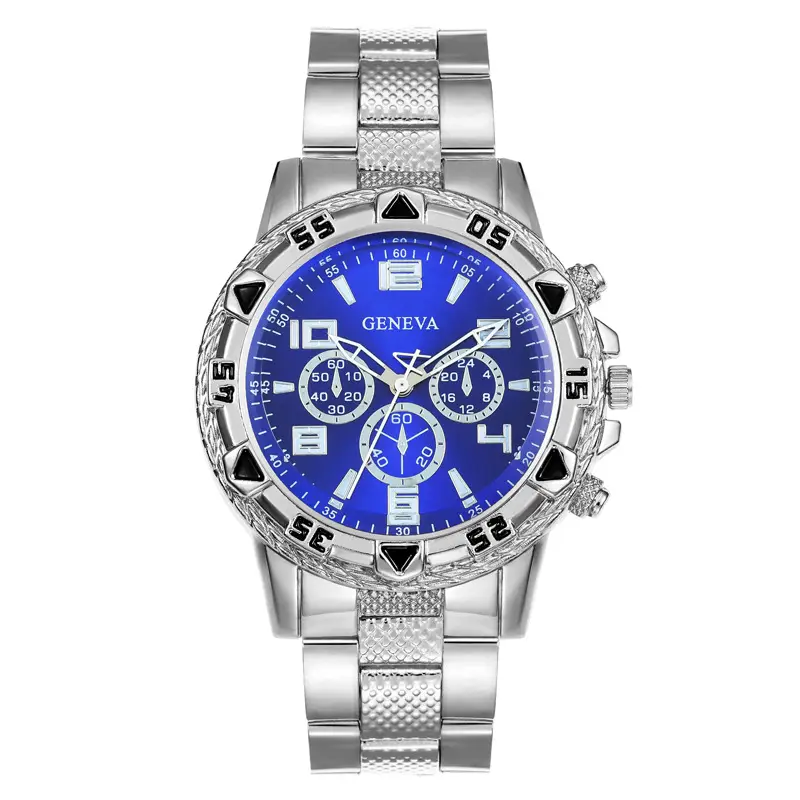 Cross-Border E-Commerce Hot-Selling Men's Steel Band Watch Factory Wholesale Fake Three-Eye Business Quartz Watch Men's Wristwatch — feature 9