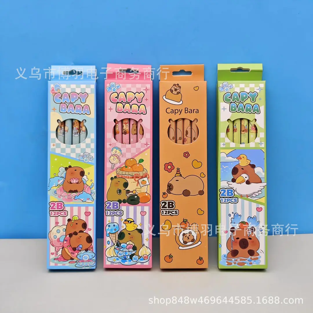New Hello Kitty 2B Pencils, Cute and Adorable, Popular on Instagram, Boxed Pencils for Children and Students.