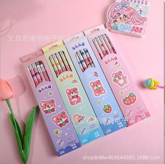 New Hello Kitty 2B Pencils, Cute and Adorable, Popular on Instagram, Boxed Pencils for Children and Students.