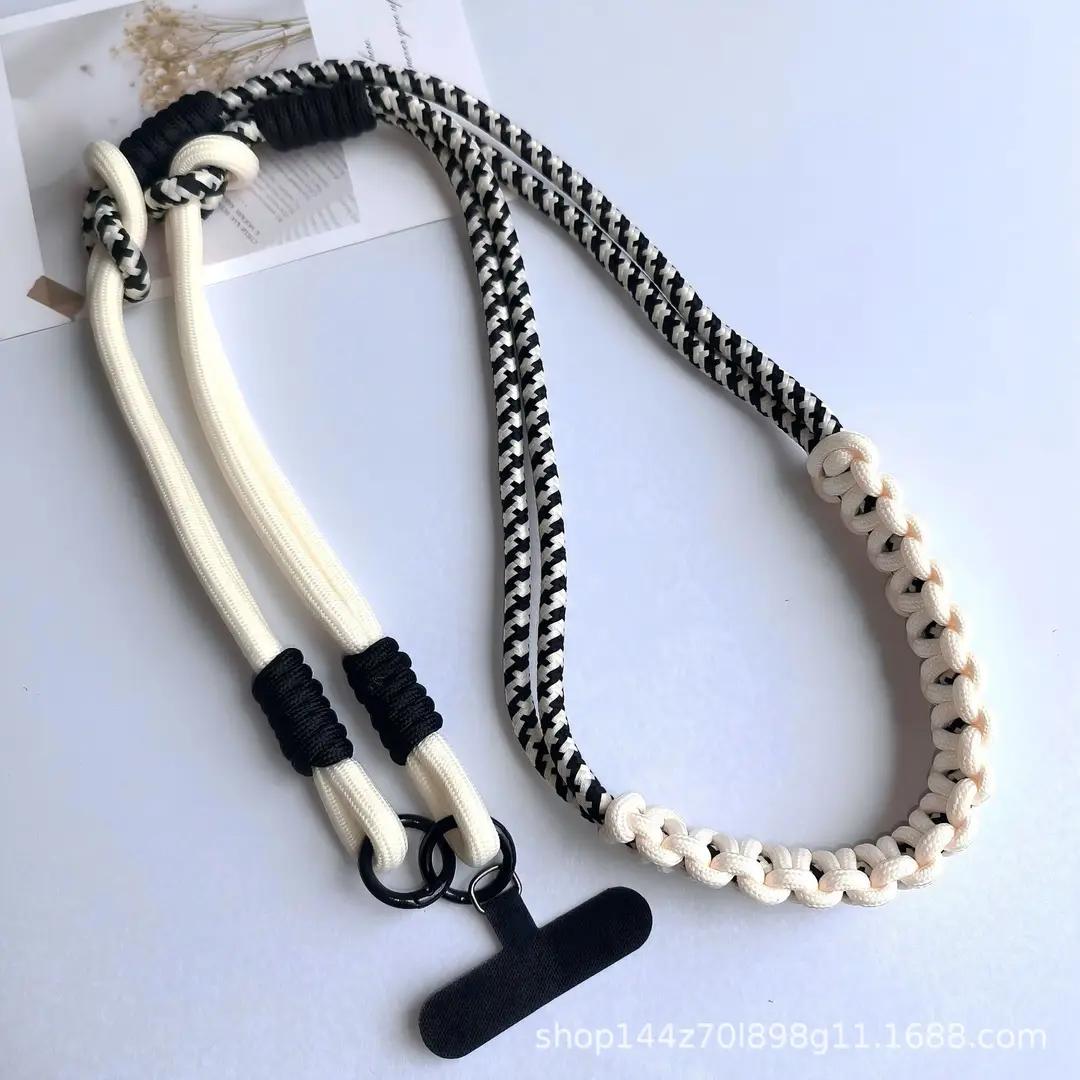Cross-Border Color-Blocked Long Phone Lanyard, Woven Long Strap for Hanging Around the Neck, Crossbody Wearable Phone Strap, Shoulder Bag Strap, Durable and Stylish — feature 10