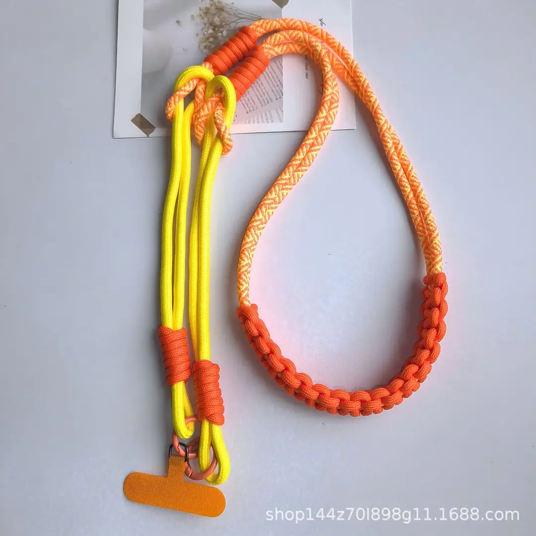Cross-Border Color-Blocked Long Phone Lanyard, Woven Long Strap for Hanging Around the Neck, Crossbody Wearable Phone Strap, Shoulder Bag Strap, Durable and Stylish — feature 9