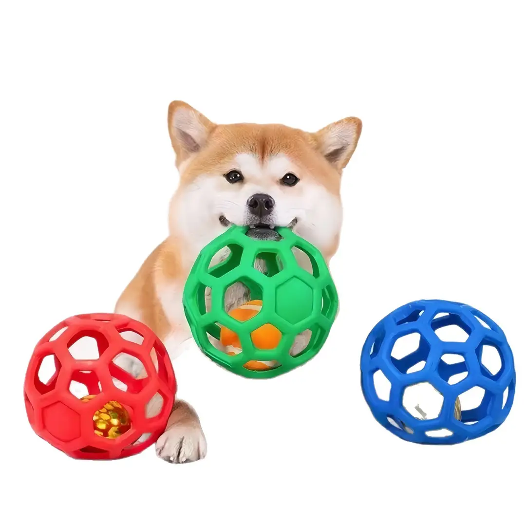 Dog Self-Entertainment Chew Toy Ball, Durable and Bite-Resistant, Hollow Design for Small Dogs, Puppies, and Cats, to Expend Energy