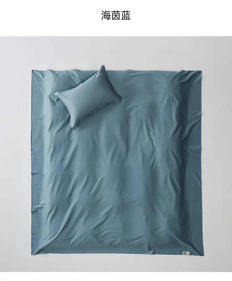 100 High-Thread-Count Long-Staple Cotton Fitted Sheet, Single Piece, Solid Color, Satin Pure Cotton Bed Cover, Three or Four Piece Set, Mattress Protector — feature 10
