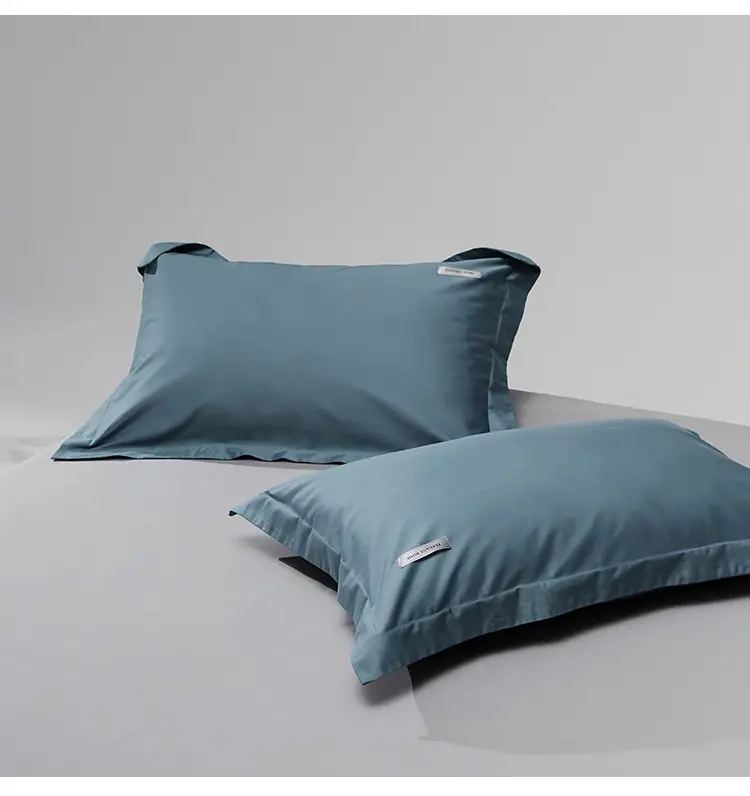 100 High-Thread-Count Long-Staple Cotton Fitted Sheet, Single Piece, Solid Color, Satin Pure Cotton Bed Cover, Three or Four Piece Set, Mattress Protector — feature 11