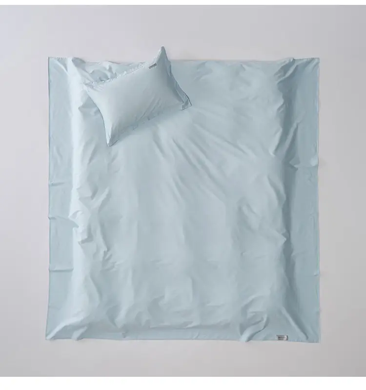 100 High-Thread-Count Long-Staple Cotton Fitted Sheet, Single Piece, Solid Color, Satin Pure Cotton Bed Cover, Three or Four Piece Set, Mattress Protector — feature 13