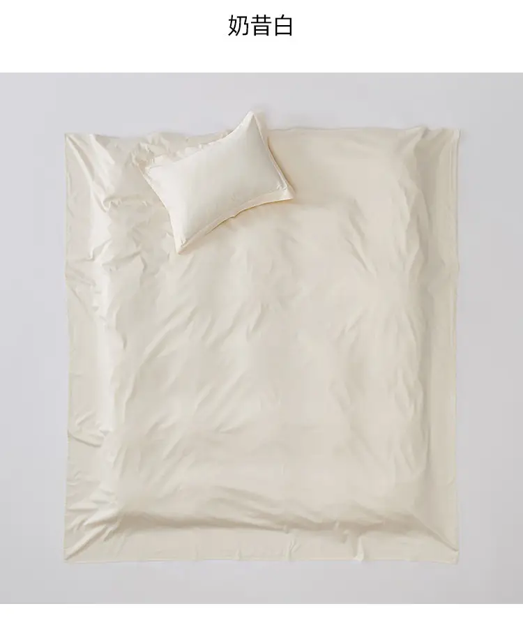 100 High-Thread-Count Long-Staple Cotton Fitted Sheet, Single Piece, Solid Color, Satin Pure Cotton Bed Cover, Three or Four Piece Set, Mattress Protector — feature 17